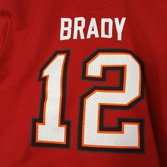 Fanatics Tom Brady 12 Tampa Bay Buccaneers Lrg Super‎ Bowl 54 LIV Hoodie Red Med - Picture 4 of 10